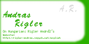 andras rigler business card